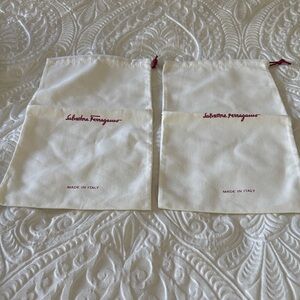 AuthenticSalvatore Ferragamo Ivory Shoe Dust Bags. New